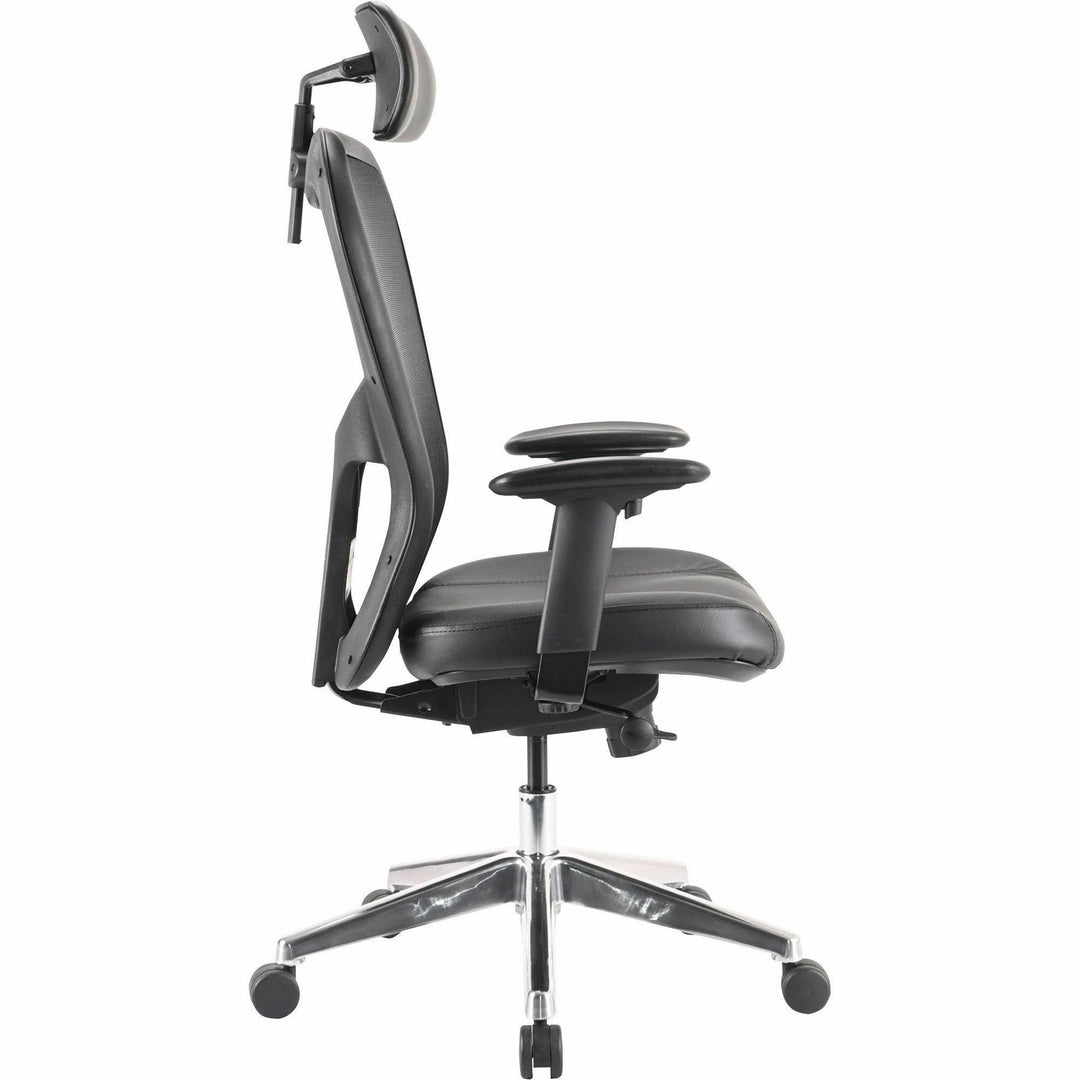 Image of Lorell Executive High-Back Chair, 24-7/8"x23-5/8"x52-7/8", Black