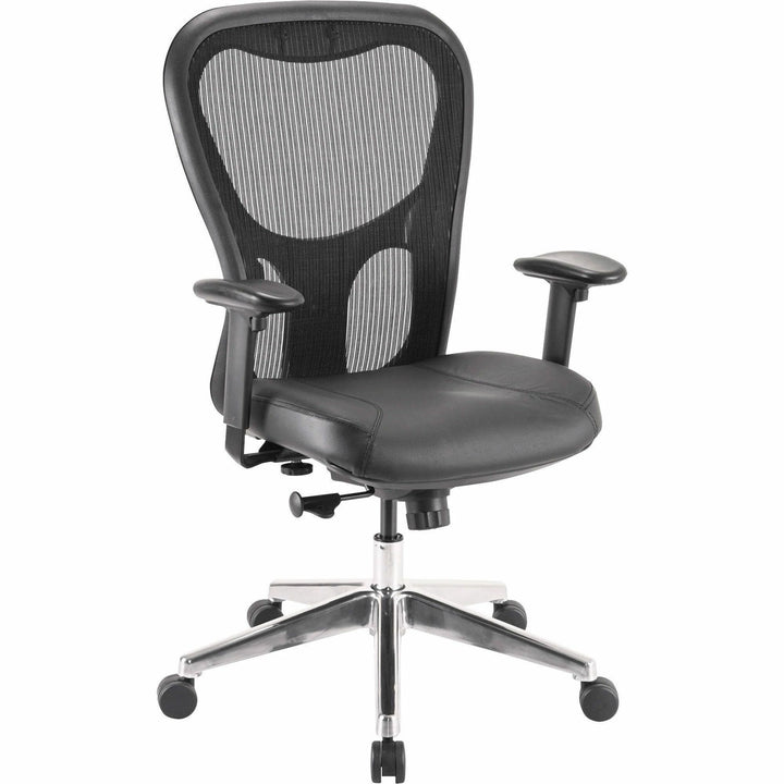 Image of Lorell Executive High-Back Chair, 24-7/8"x23-5/8"x44-1/8", Black