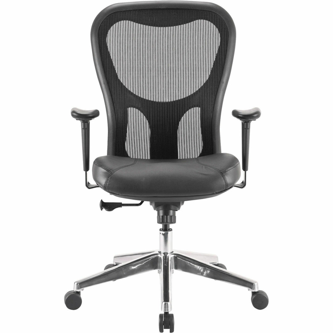 Image of Lorell Executive High-Back Chair, 24-7/8"x23-5/8"x44-1/8", Black
