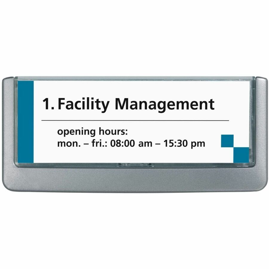 Image of Durable Office Products Click Sign, 6-3/4"x5/8"x3", Graphite