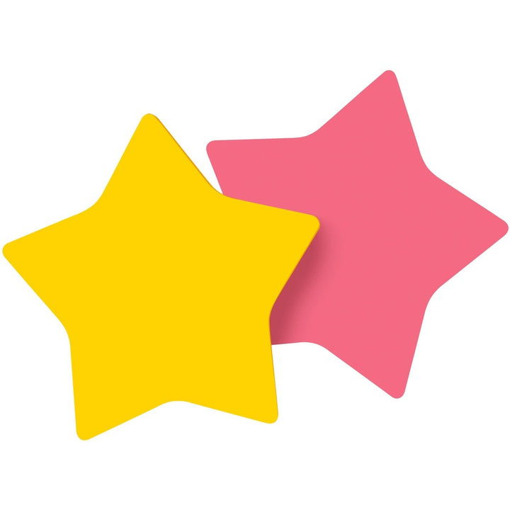 Image of 3M Super Sticky Notepads, Star, 3"x3", 75 Sheets, 2/PK, AST