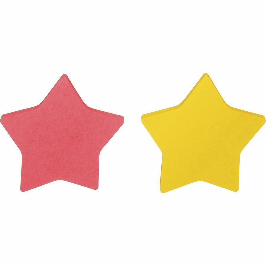 Image of 3M Super Sticky Notepads, Star, 3"x3", 75 Sheets, 2/PK, AST