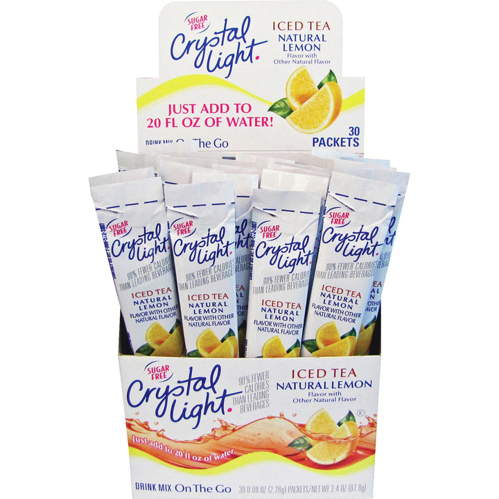 Image of Crystal Light 00757 On-The-Go Ice Tea Flavored Drink Mix Sticks, 0.04 oz, 30 / Box