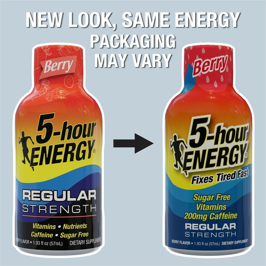 Image of 5-hour ENERGY® Five Hour Energy Drink, 2 oz., 12/PK, Berry Flavored