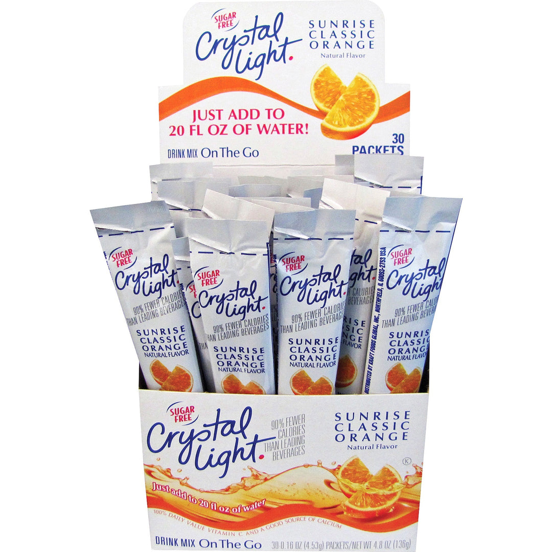 Image of Crystal Light GEN00504 On-The-Go Orange Mix Sticks, 0.16 oz, 30 / Box