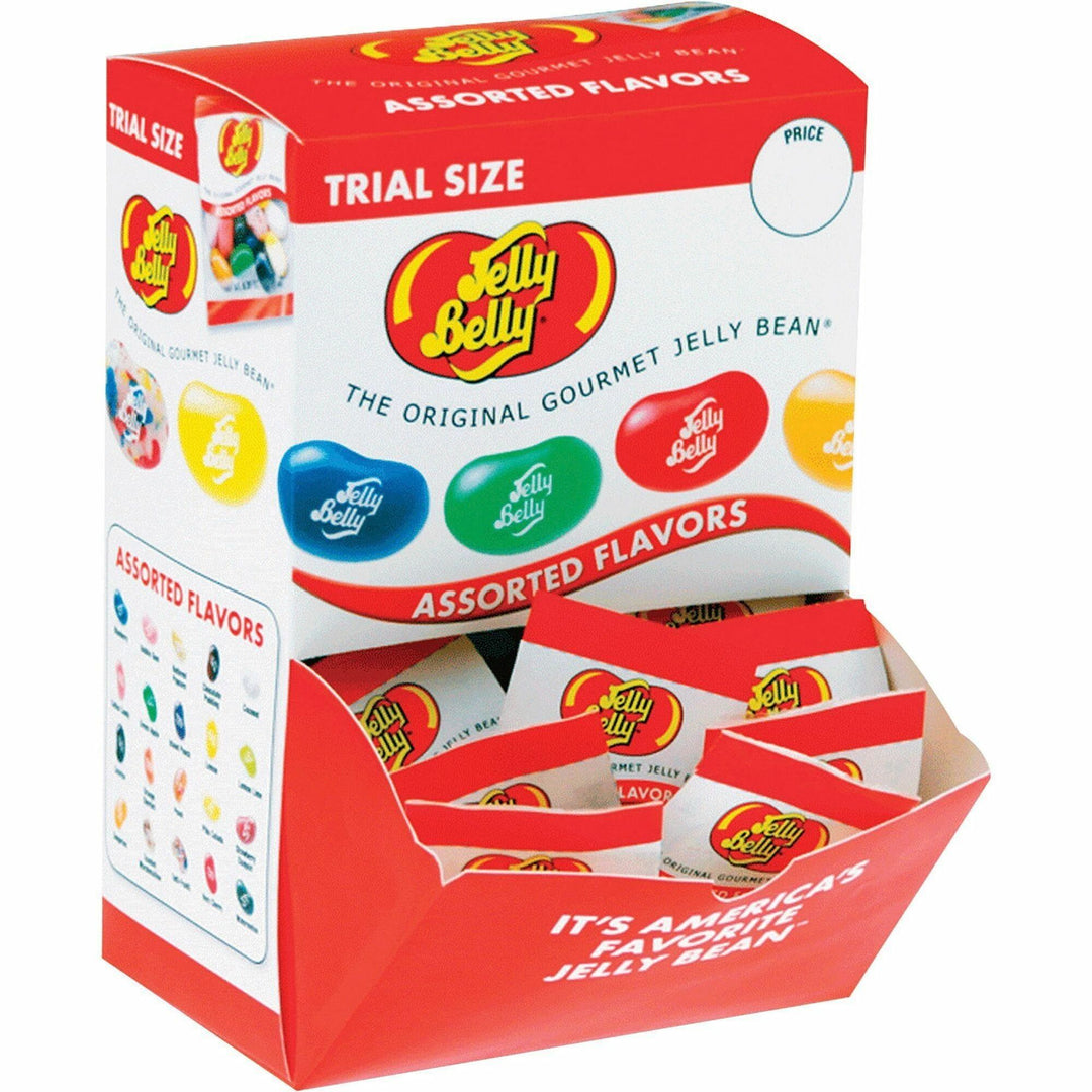 Image of Jelly Belly 72512 Gourmet Jelly Beans, Assorted, Low Fat, Individually Wrapped, 0.35 oz, 80 / Box