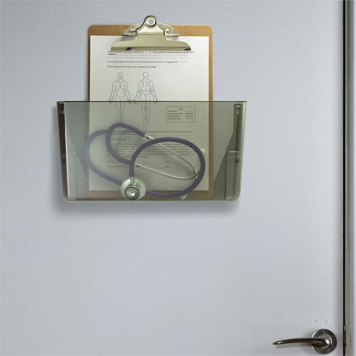 Image of Officemate Wall File, Letter, 13"x4-1/8"x7", Smoke