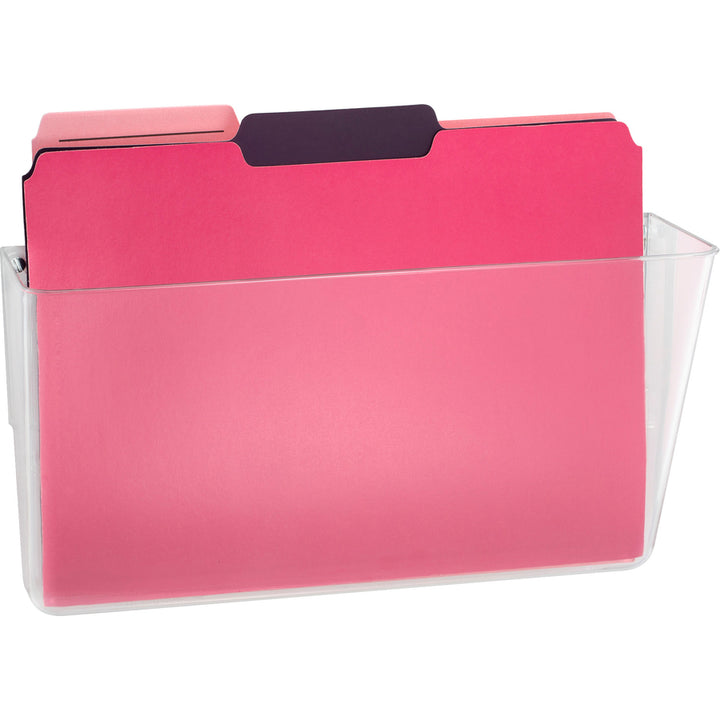 Image of Officemate Wall File, Letter, 13"x4-1/8"x7", Clear