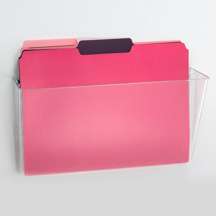 Image of Officemate Wall File, Letter, 13"x4-1/8"x7", Clear