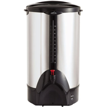 Image of Coffee Pro CP100 100-cup Commercial Urn/Coffeemaker, 100 Cup(s), Multi-serve, Stainless Steel, Plastic Body, 1 Each
