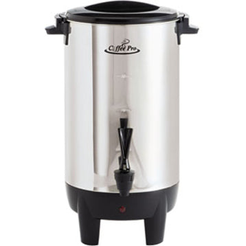 Image of Coffee Pro CP30 30-Cup Percolating Urn/Coffeemaker, 30 Cup(s), Multi-serve, Stainless Steel, Stainless Steel Body, 1 Each