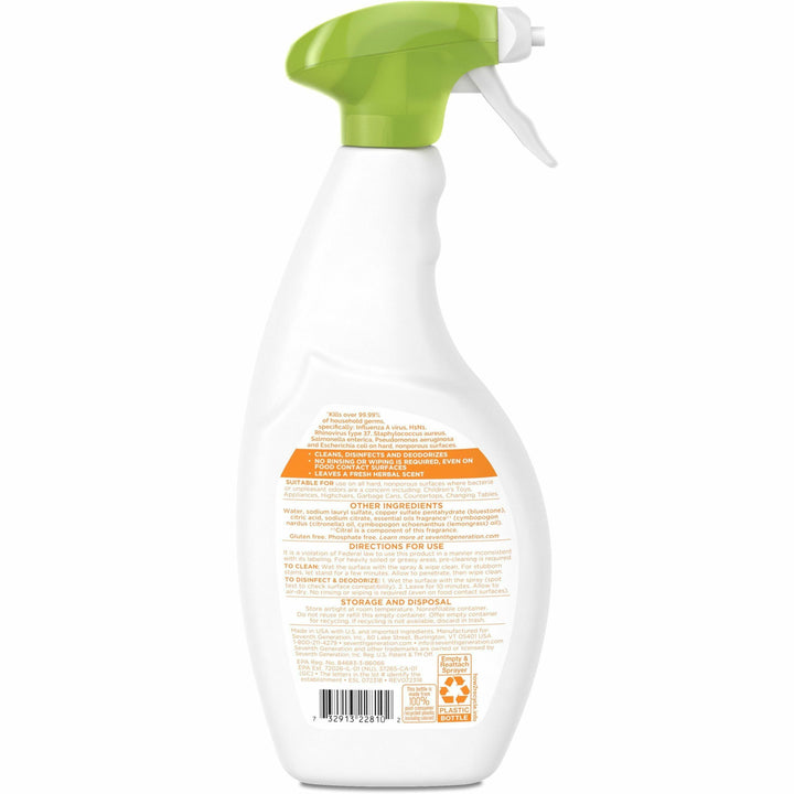 Image of Seventh Generation 22810 Disinfecting Multi-Surface Cleaner
