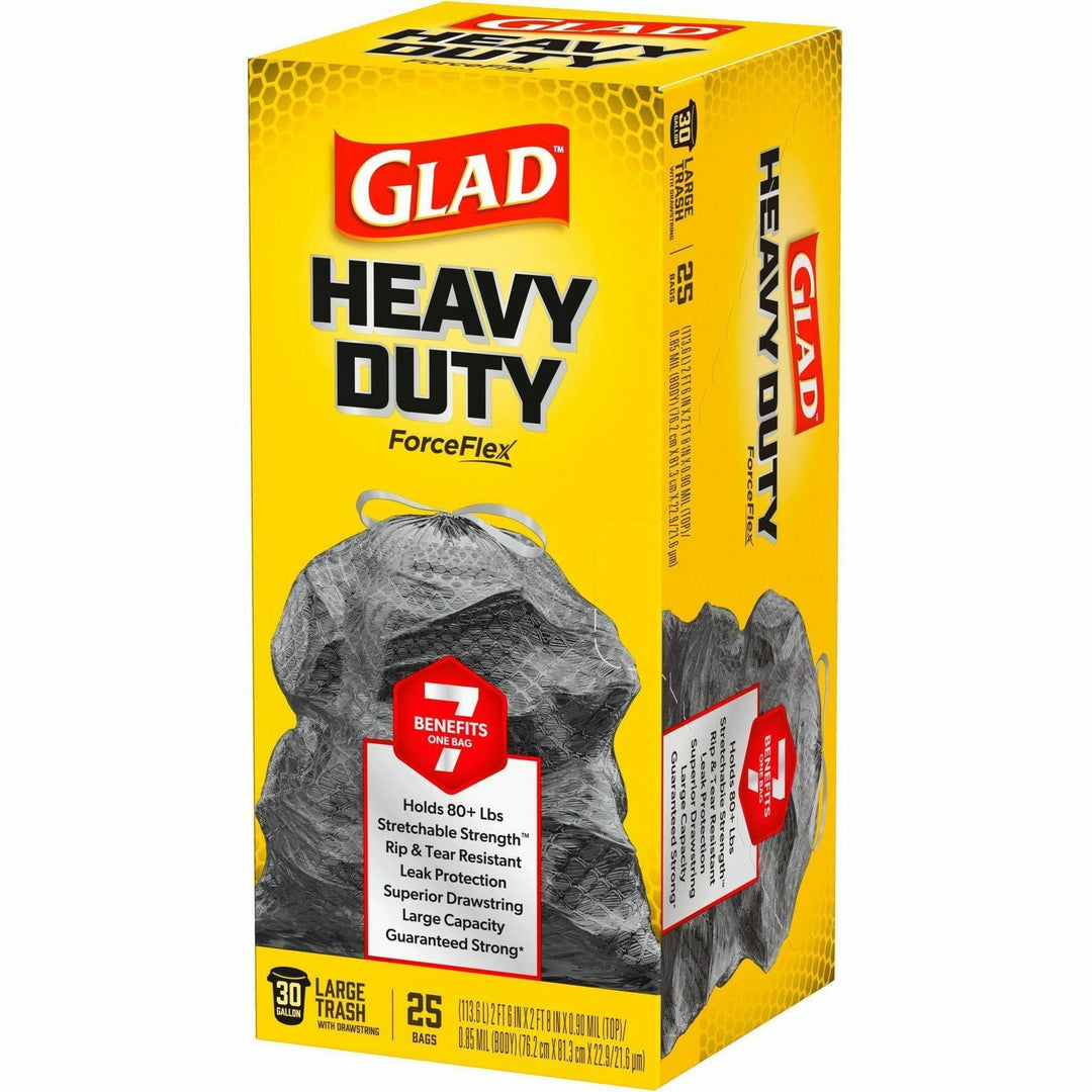 Image of Clorox® Trash Bags, Drawstring, 30 Gal, 25 Bags/Box, Black