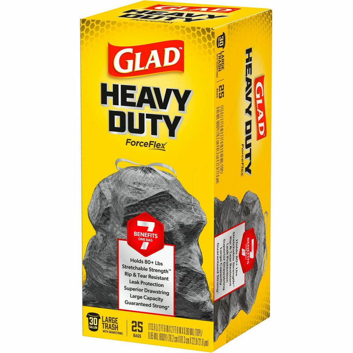 Image of Clorox® Trash Bags, Drawstring, 30 Gal, 25 Bags/Box, Black