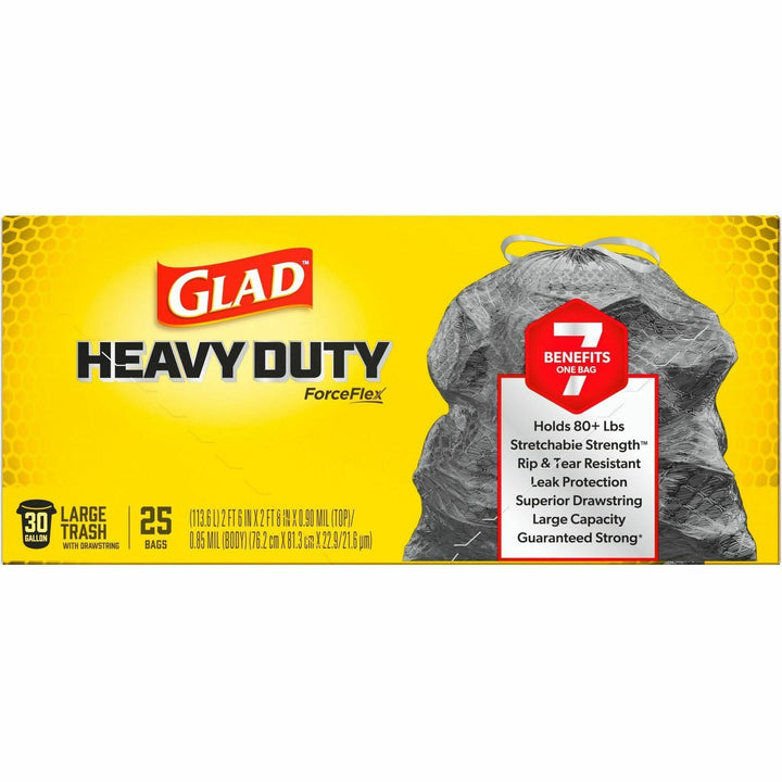 Image of Clorox® Trash Bags, Drawstring, 30 Gal, 25 Bags/Box, Black