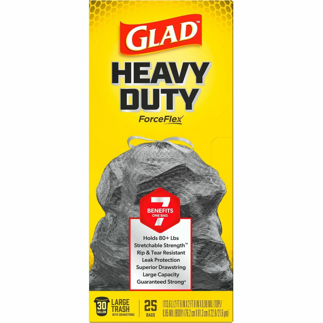 Image of Clorox® Trash Bags, Drawstring, 30 Gal, 25 Bags/Box, Black