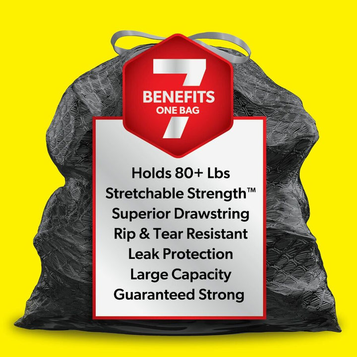 Image of Clorox® Trash Bags, Drawstring, 30 Gal, 25 Bags/Box, Black