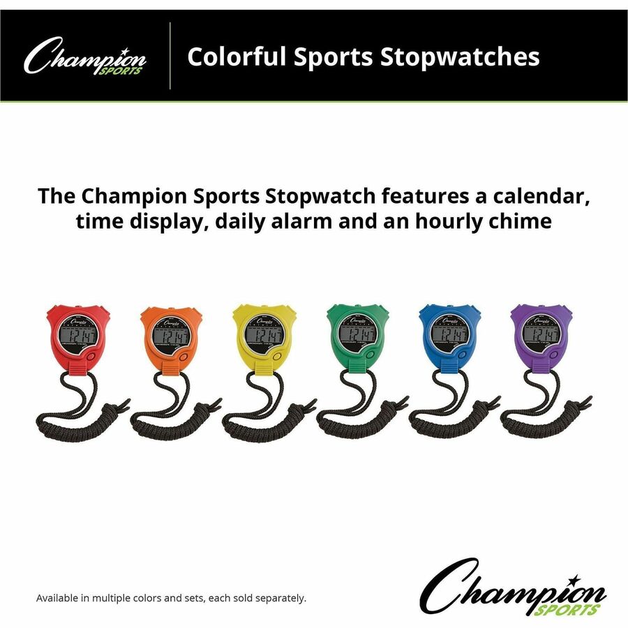 Image of Champion Sports 910SET Stop Watch Set, Sports, Digital, Quartz, 6 / Set