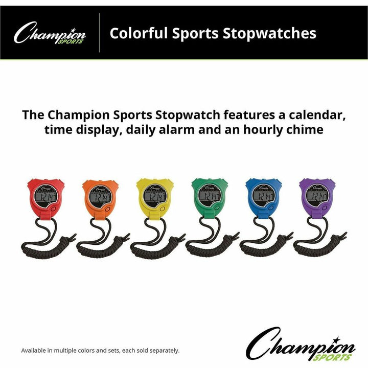 Image of Champion Sports 910SET Stop Watch Set, Sports, Digital, Quartz, 6 / Set
