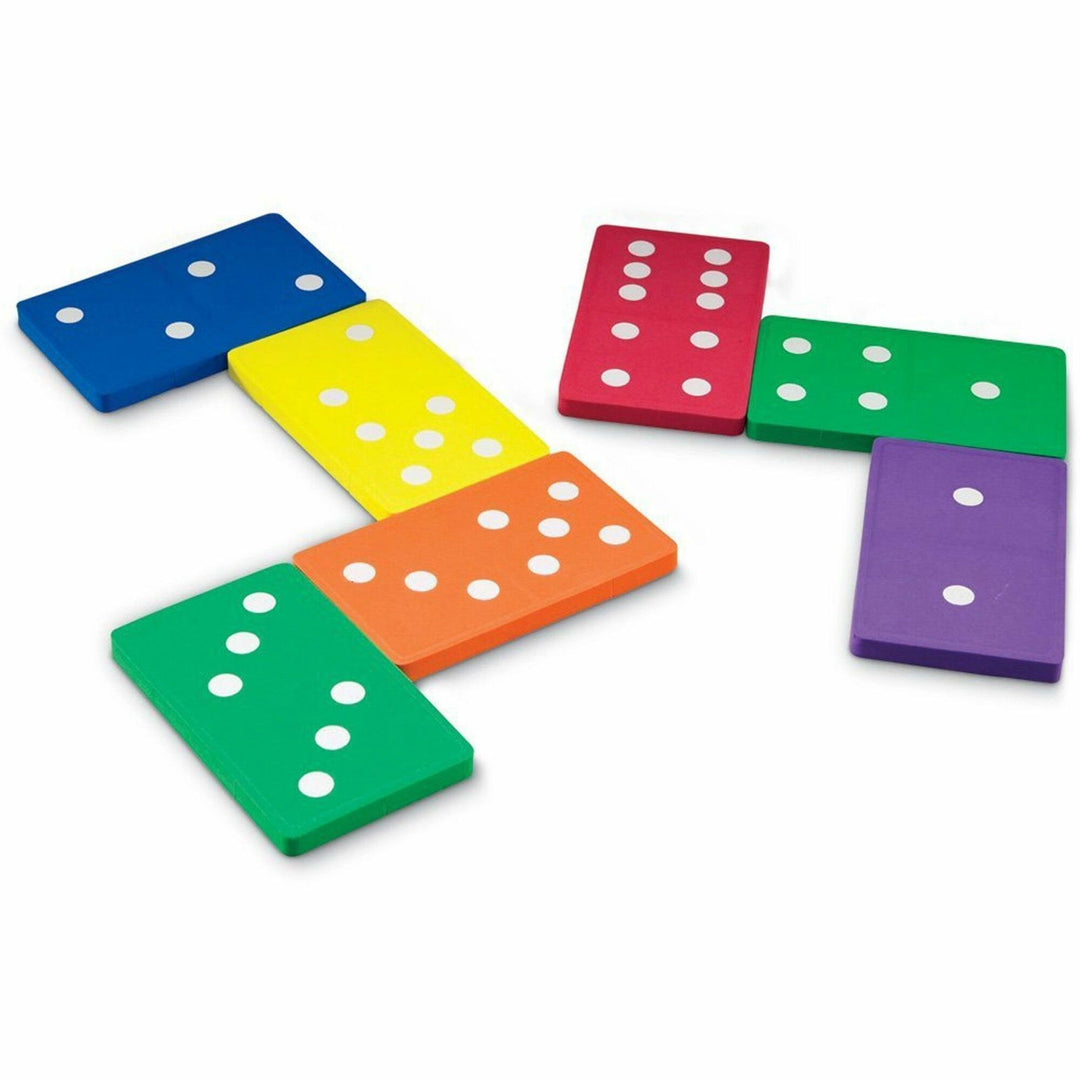 Image of Learning Resources Jumbo Foam Dominos, 5"x3", GR K+, 28 PCS, Assorted