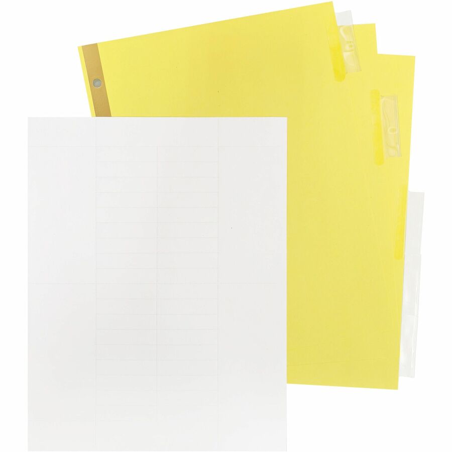 Image of Business Source Insertable Tab Indexes,11"x8-1/2",5/ST,Buff Paper/Clear