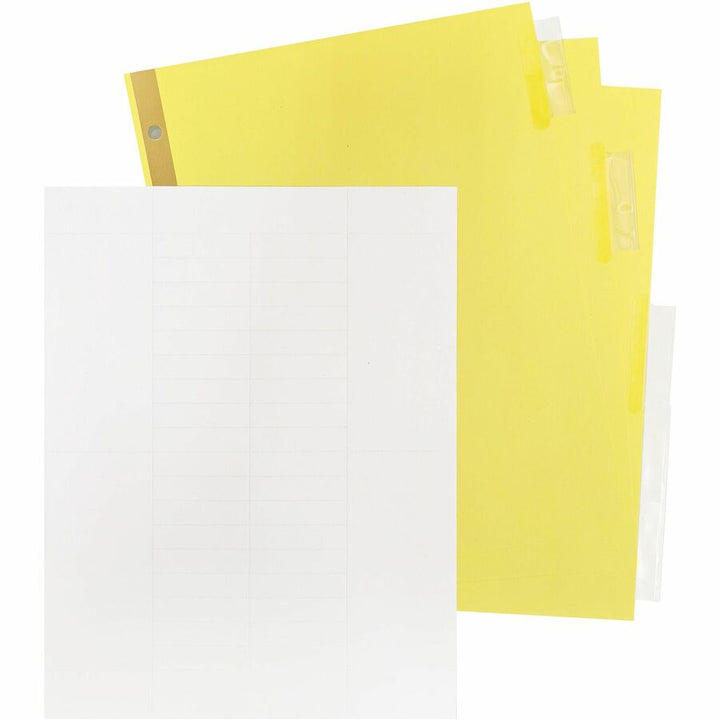 Image of Business Source Insertable Tab Indexes,11"x8-1/2",5/ST,Buff Paper/Clear