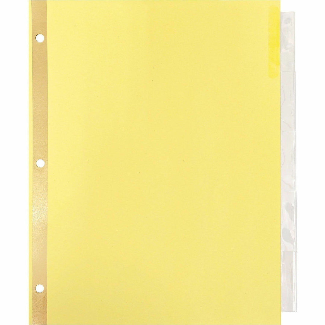 Image of Business Source Insertable Tab Indexes,11"x8-1/2",5/ST,Buff Paper/Clear