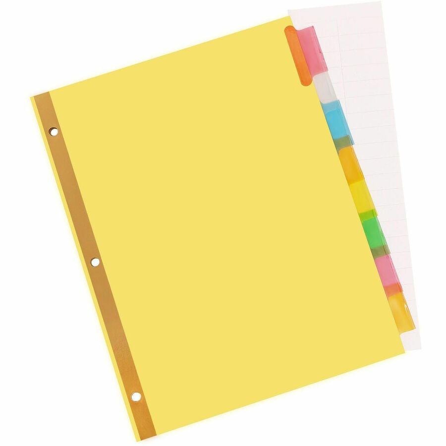 Image of Business Source Insertable Tab Indexes,11"x8-1/2",5/ST,Buff Paper/Multi
