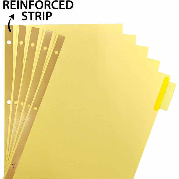 Image of Business Source Insertable Tab Indexes,11"x8-1/2",5/ST,Buff Paper/Multi