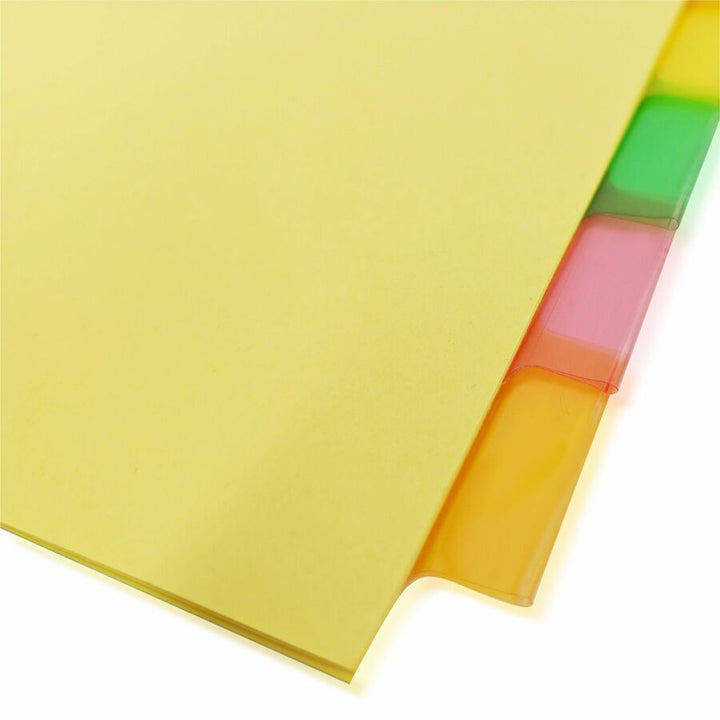 Image of Business Source Insertable Tab Indexes,11"x8-1/2",5/ST,Buff Paper/Multi