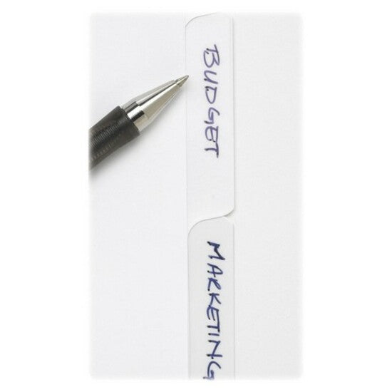 Image of Business Source Erasable Tab Indexes, 3HP, 11"x8-1/2", 5/ST, White