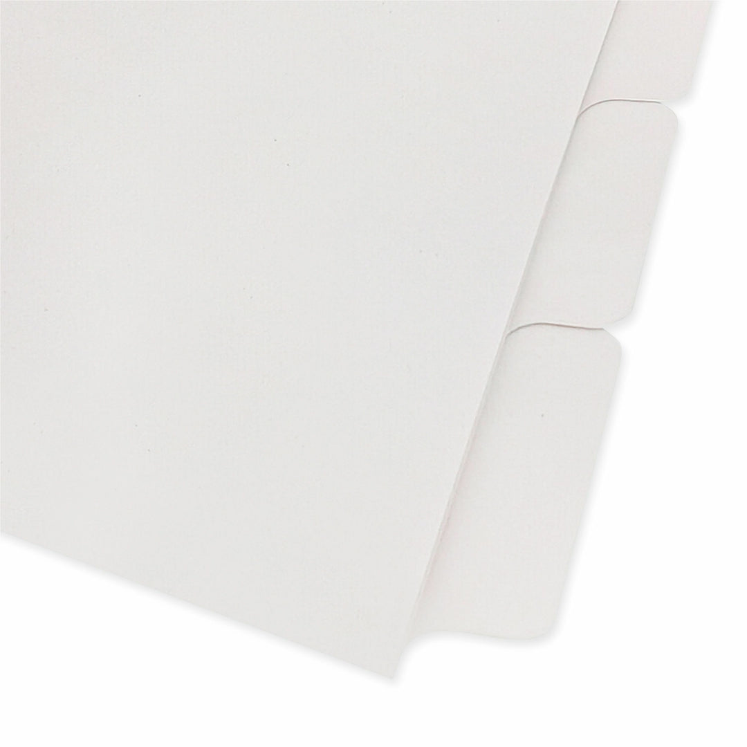Image of Business Source Erasable Tab Indexes, 3HP, 11"x8-1/2", 5/ST, White