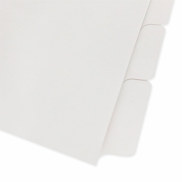 Image of Business Source Erasable Tab Indexes, 3HP, 11"x8-1/2", 5/ST, White