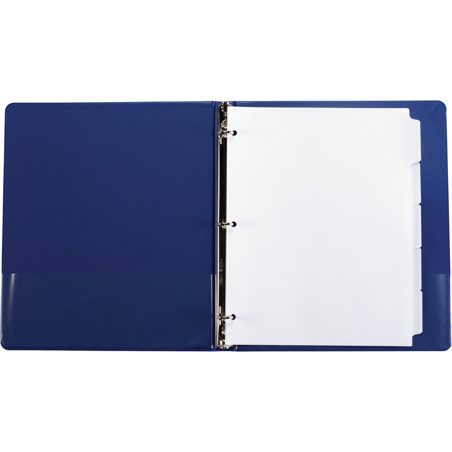 Image of Business Source Erasable Tab Indexes, 3HP, 11"x8-1/2", 5/ST, White