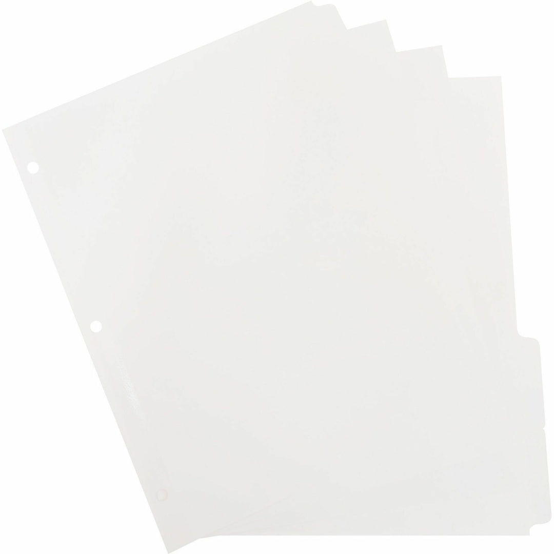 Image of Business Source Plain Tab Indexes,5-2" Wide Tab,11"x8-1/2",100 St/BX,WE
