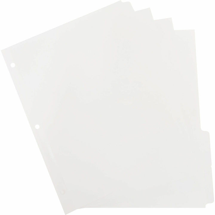 Image of Business Source Plain Tab Indexes,5-2" Wide Tab,11"x8-1/2",100 St/BX,WE