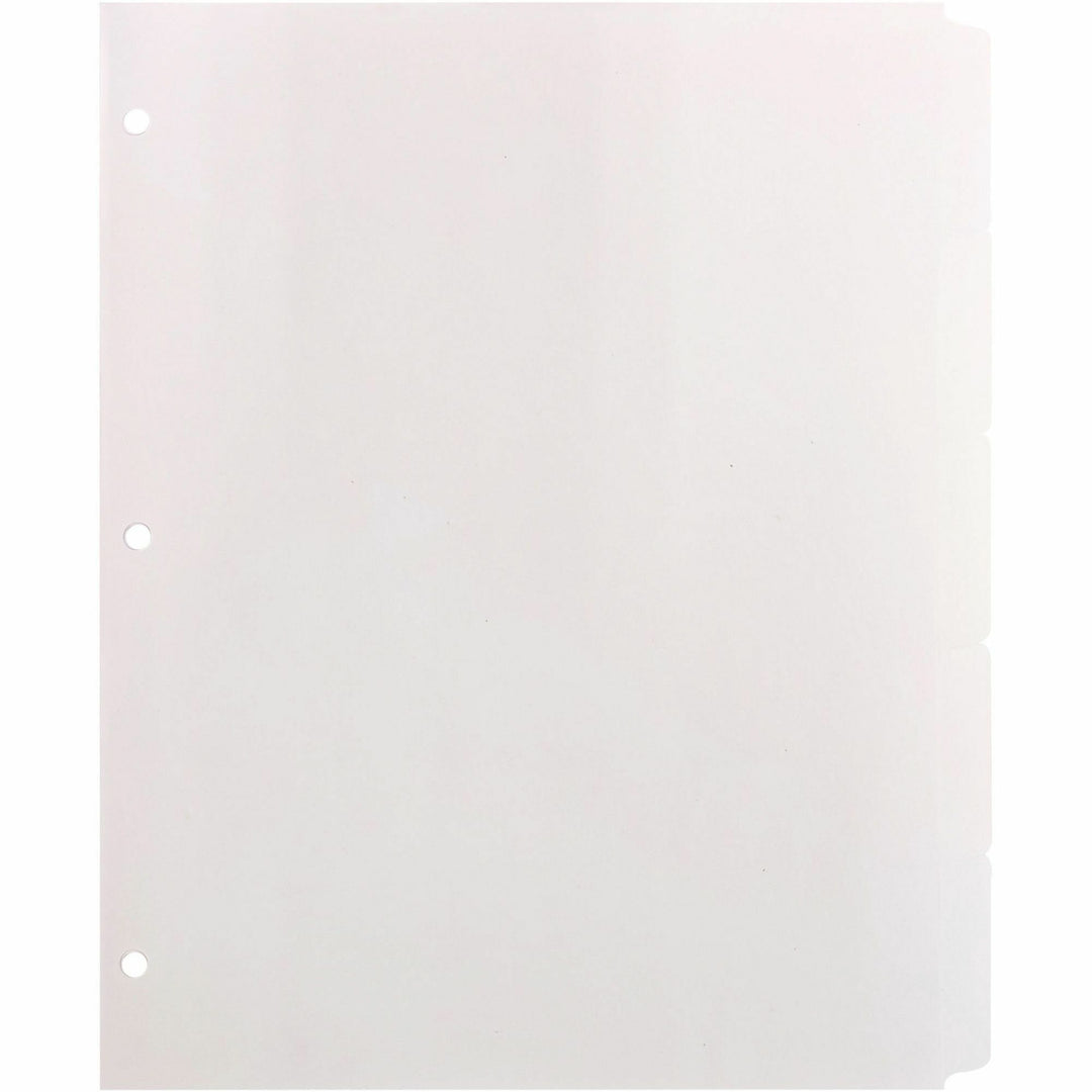 Image of Business Source Plain Tab Indexes,5-2" Wide Tab,11"x8-1/2",100 St/BX,WE