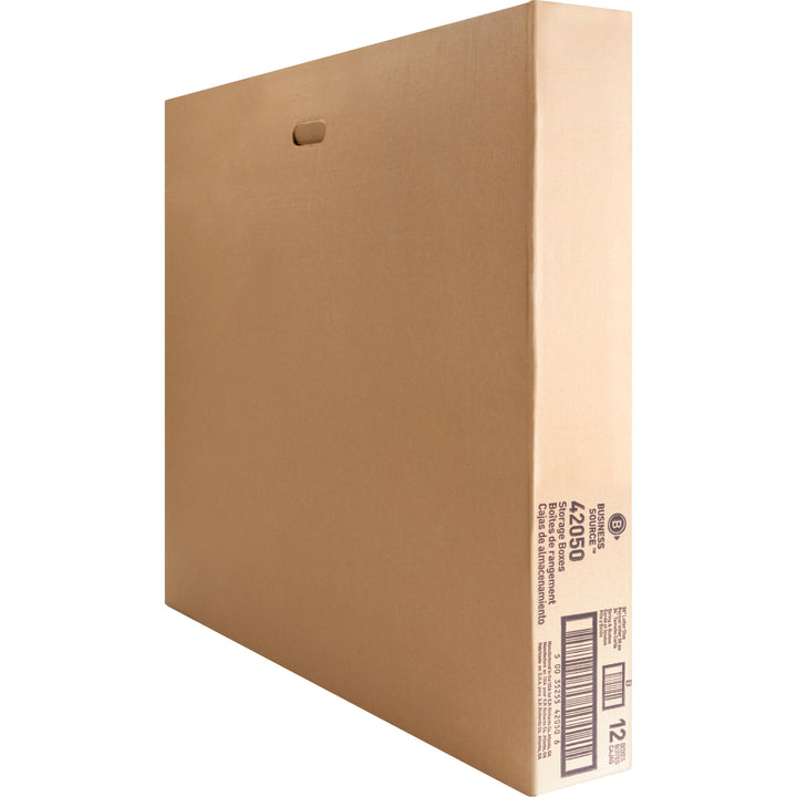 Image of Business Source Storage Boxes, Letter, 350 lbs., 12"x24"x10", 12/CT, White