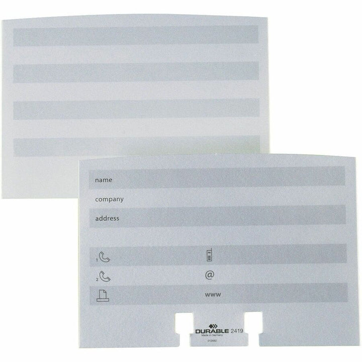 Image of Durable® Visifix Desk Business Card File, Holds 200 2.88 X 4.13 Cards, 5 X 9.31 X 3.56, Plastic, Graphite/black