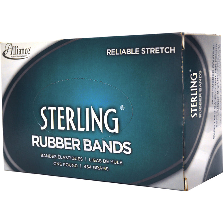 Image of Alliance Rubber Rubber bands, Size 107, 1-Lb., 7"x5/8", 50/BX, Natural