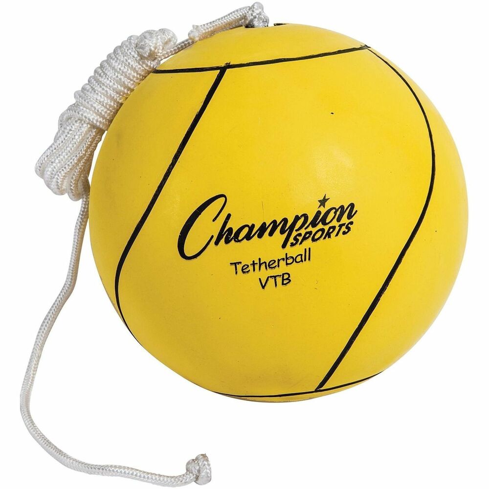 Image of Champion Sports Tether Ball, Rubber/Nylon, Yellow