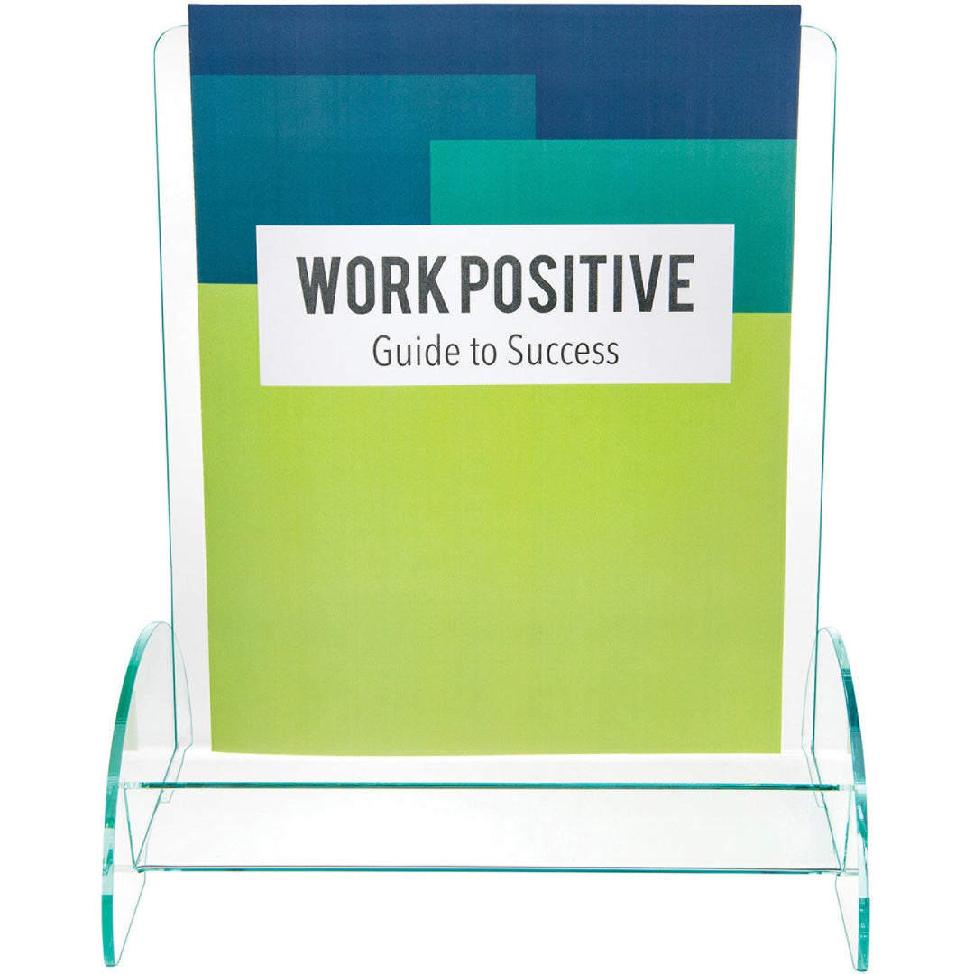 Image of deflecto® Euro-Style Docuholder, Magazine Size, 9.81w X 6.31d X11h, Green Tinted