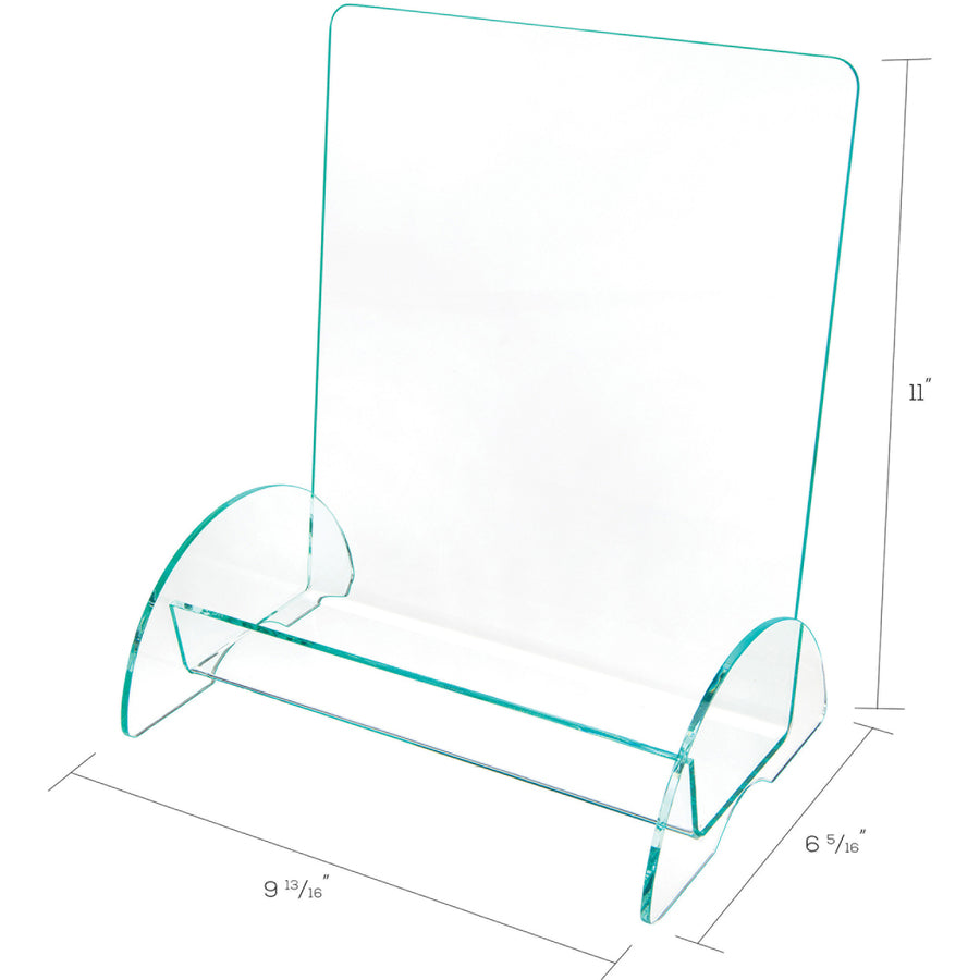 Image of deflecto® Euro-Style Docuholder, Magazine Size, 9.81w X 6.31d X11h, Green Tinted