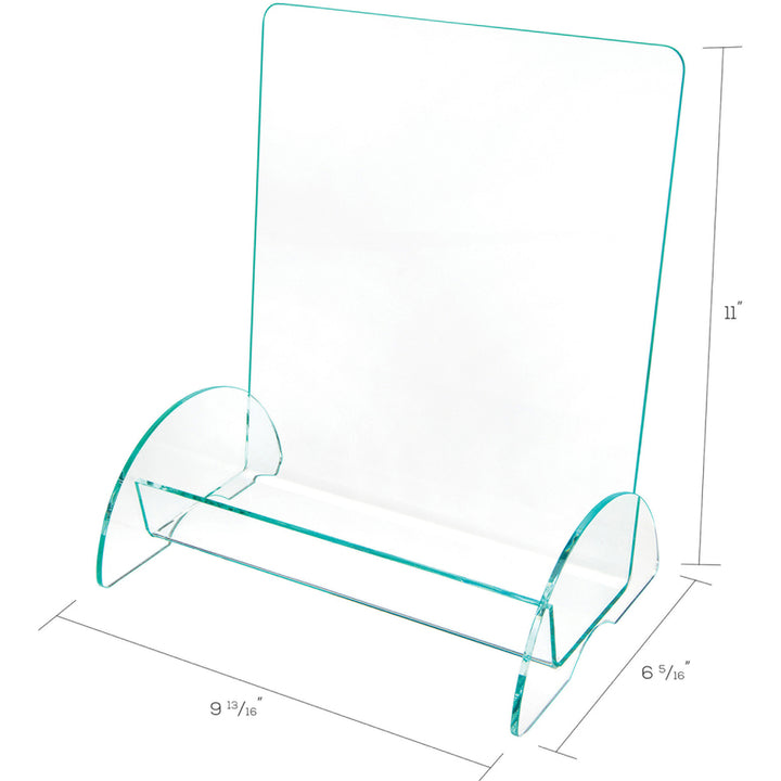Image of deflecto® Euro-Style Docuholder, Magazine Size, 9.81w X 6.31d X11h, Green Tinted