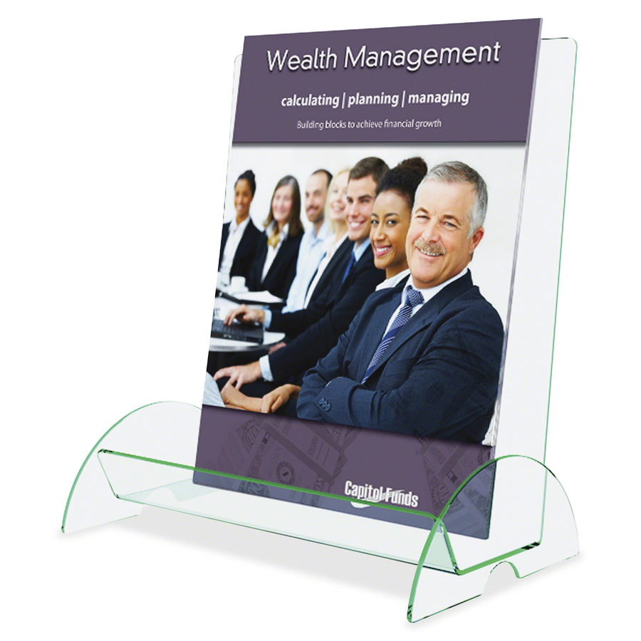 Image of deflecto® Euro-Style Docuholder, Magazine Size, 9.81w X 6.31d X11h, Green Tinted