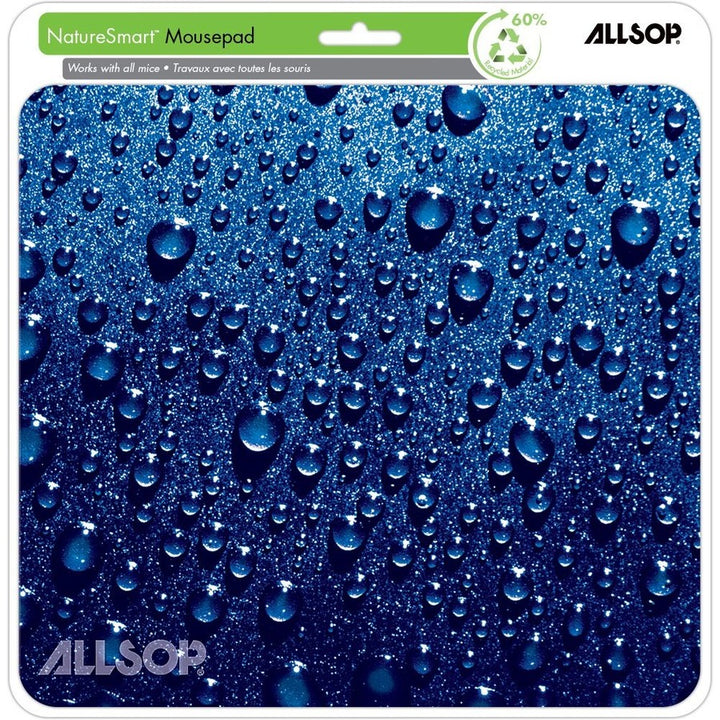 Image of Allsop® Naturesmart Mouse Pad, 8.5 x 8, Raindrops Design