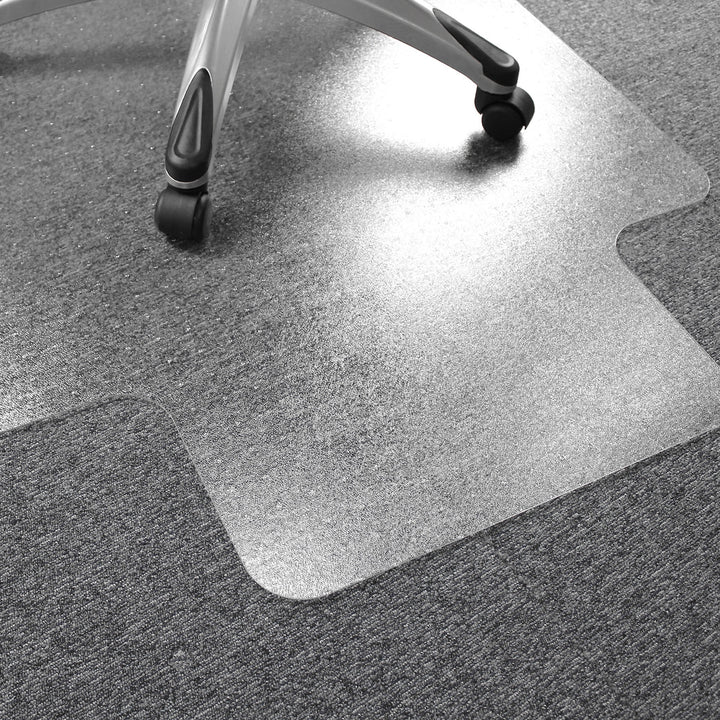 Image of Floortex® Chairmat, Low/Med Pile, Lip 10"x25", 48"x53", Clear