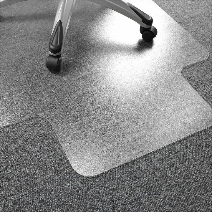 Image of Floortex® Chairmat, Low/Med Pile, Lip 10"x25", 48"x53", Clear