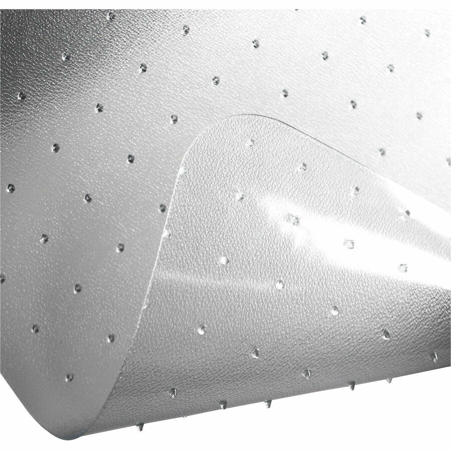 Image of Floortex® Chairmat, Low/Med Pile, Lip 10"x25", 48"x53", Clear