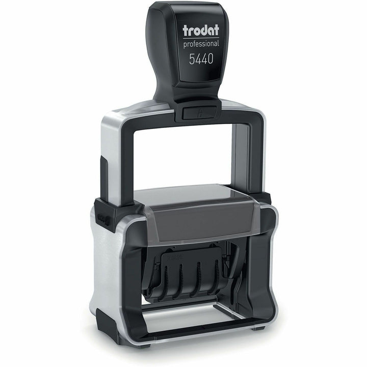 Image of Trodat T5444 Professional 5-in-1 Date Stamp, Date Stamp, ENTERED, PAID, FAXED, RECEIVED, 10000 Impression(s), Blue, Red, Recycled, 1 Each